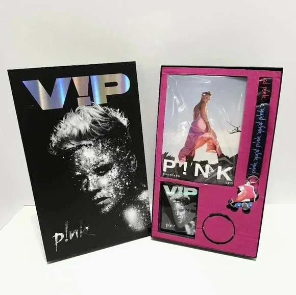 PINK VIP Memorabilia Trustfall Box post cards VIP card lanyard bracelet P!NK - Picture 1 of 3